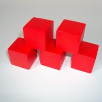Cube 30x30x30 mm rouge 1