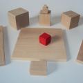 Cube et bloc en bois