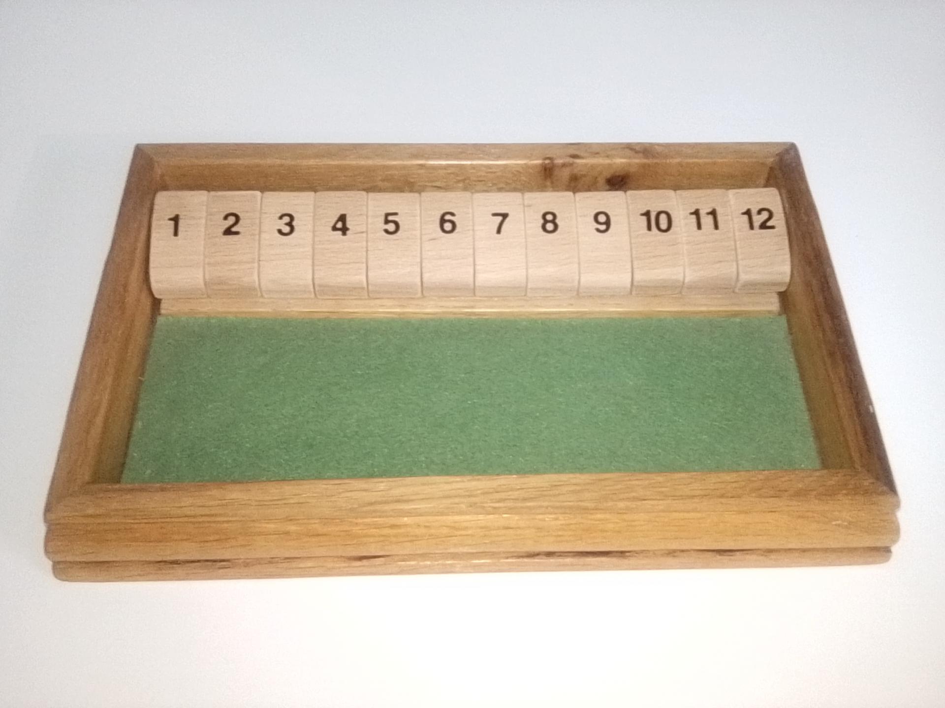 Fermez la boîte / Shut the Box 9 clapets 2 dés