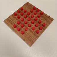 Jeu solitaire pions rouge