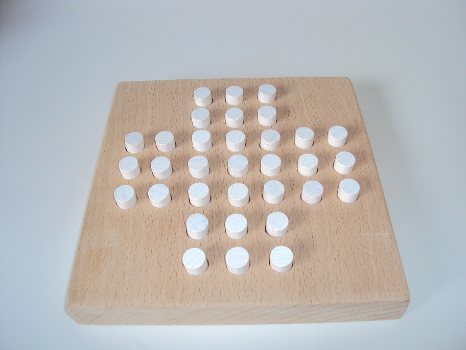 Solitaire pions blanc